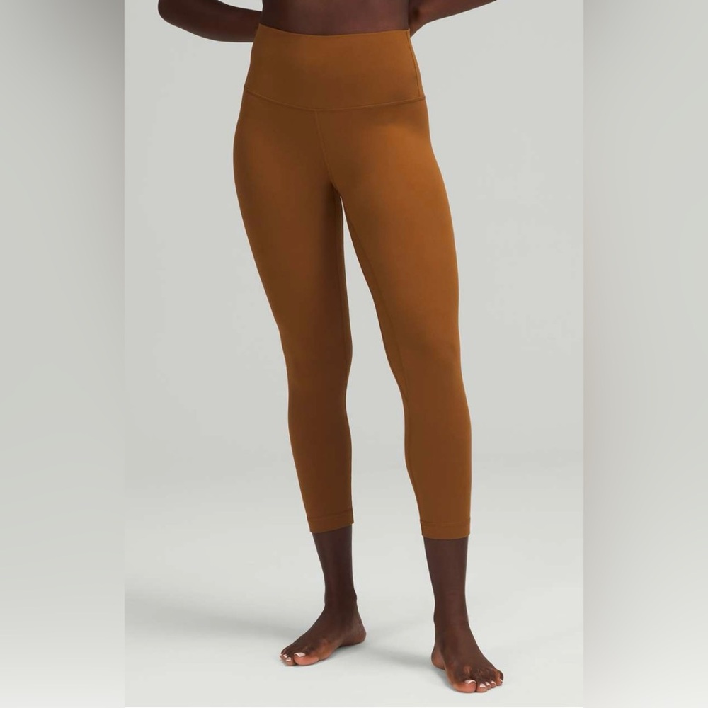 Lululemon Align High Rise 21” Crop Leggings Copper Brown Size 4